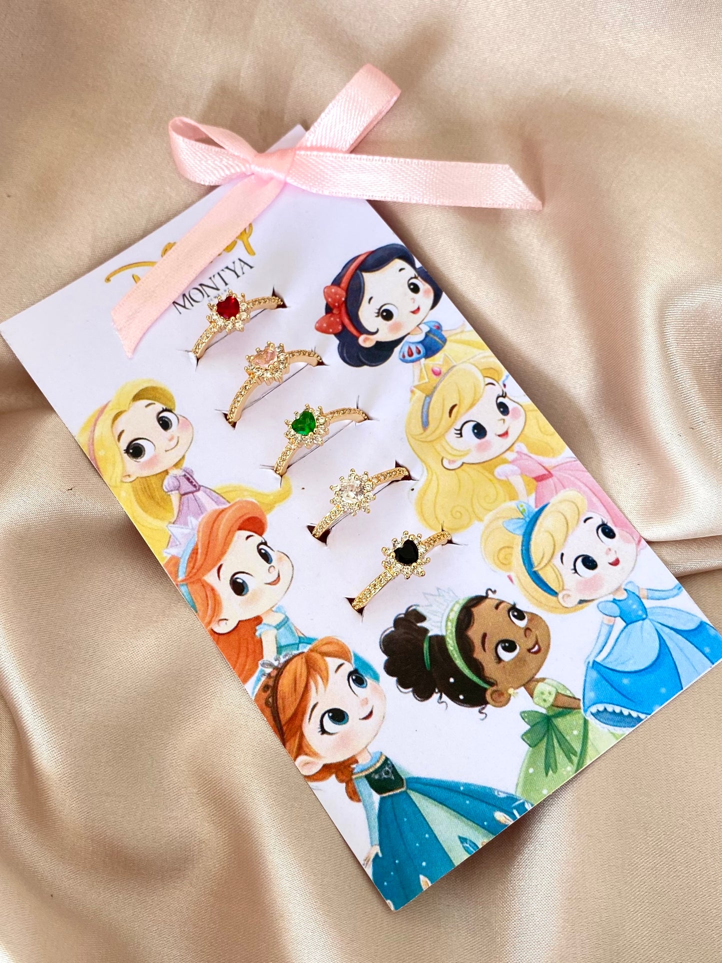 Anillos Princesas Disney Set x5