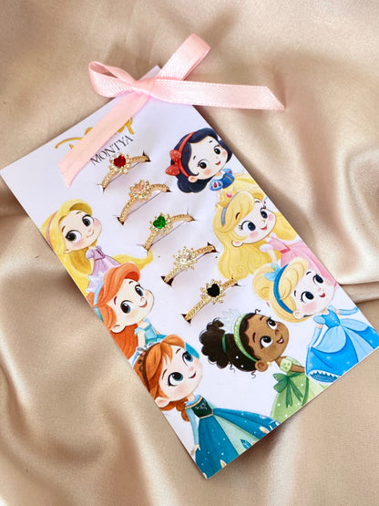 Anillos Princesas Disney Set x5