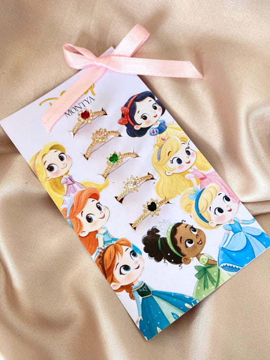 Anillos Princesas Disney Set x5