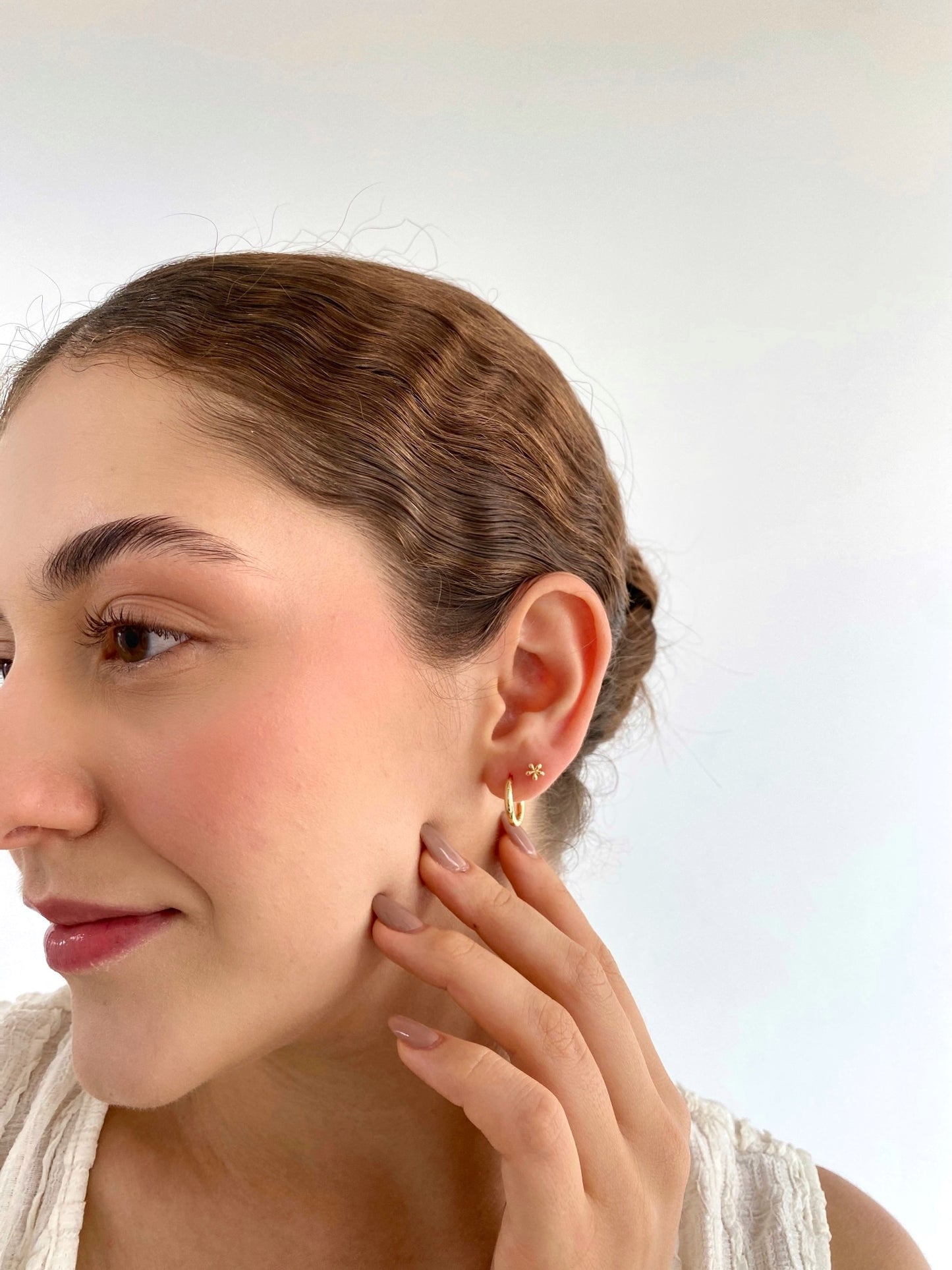 Mini topos flor lisa