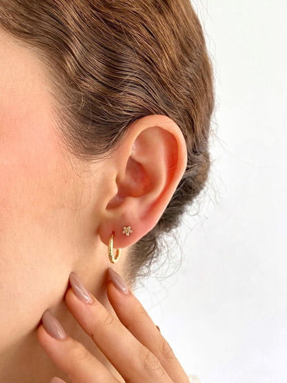 Mini topos flor + piedra