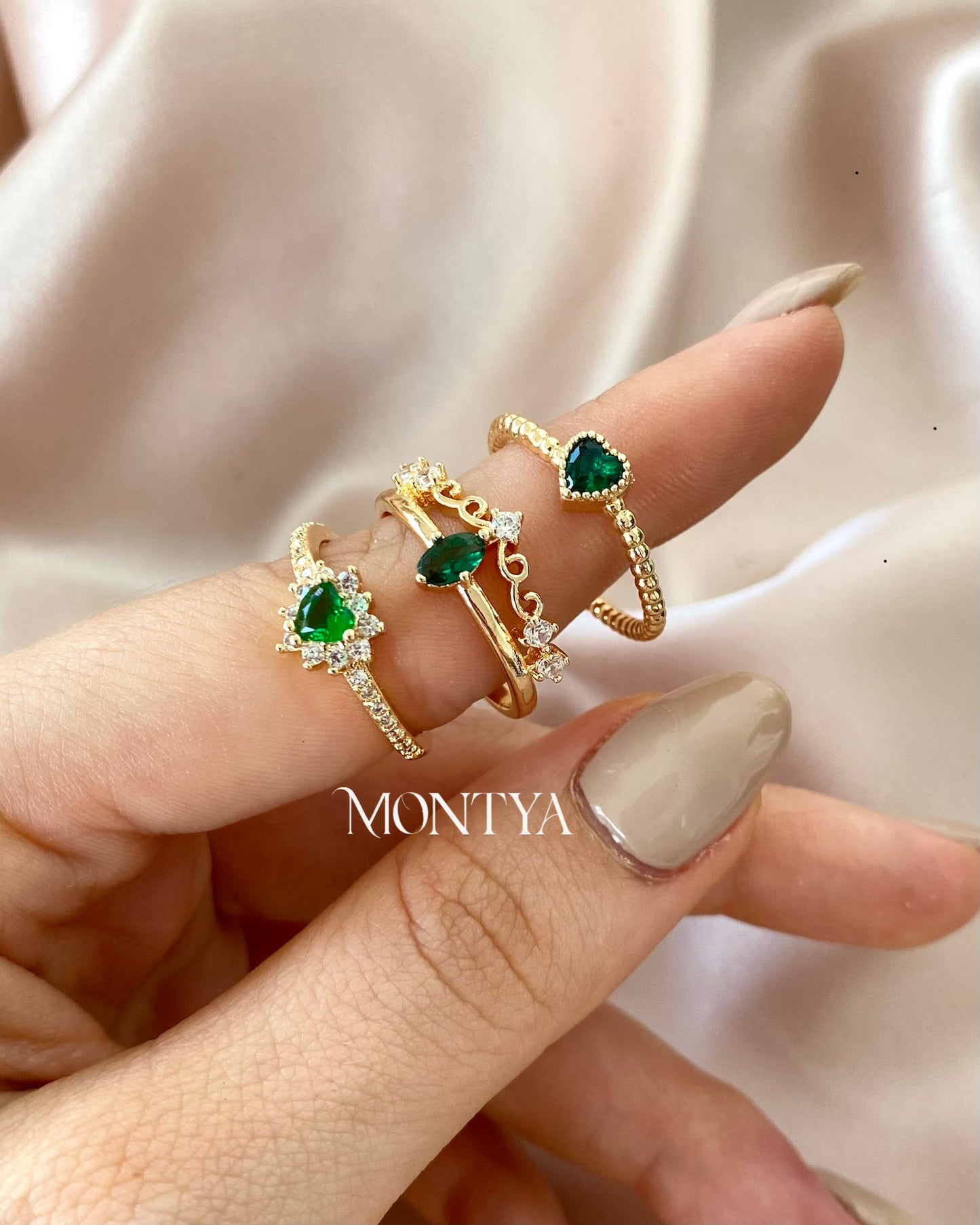 Anillos Princesa Tiana Set x3
