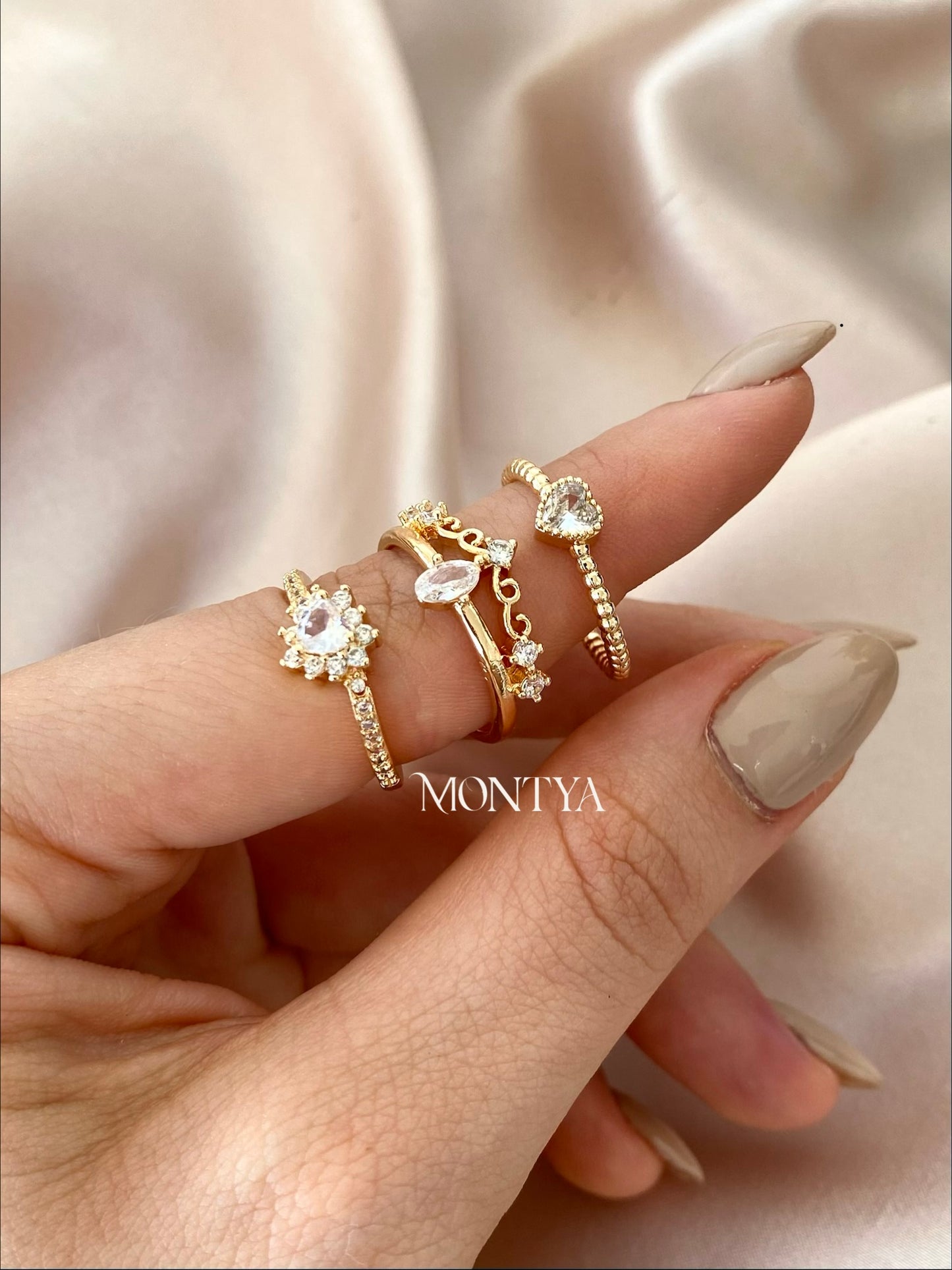 Anillos Princesa Blancanieves Set x3